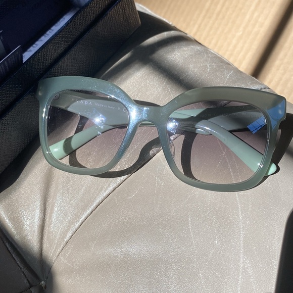 Prada Mint Green Sunglasses with Gradient Lenses - Picture 2 of 5